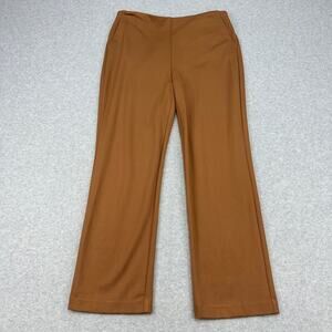Maison d' Amelie Dress Pants WMNS L Brown High Rise Wide Leg Neutral Minimalist